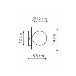 Applique murale Light Prestige Roma noire 1 x G9 1 pc.