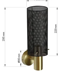 Applique murale Light Prestige Tirana noire 1 x E27 1 pc.