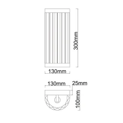 Applique murale Light Prestige Vetro dorée 1 x E14 1 pc.