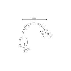 Applique murale Light Prestige Senise LED blanche 3000K 1 pièce.