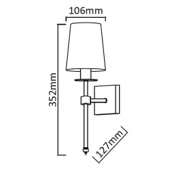 Applique murale Light Prestige Casoli chromée 1 x E14 1 pc.