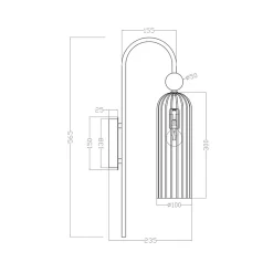 Applique murale Light Prestige Piega ambre 1 x E14 1 pc.