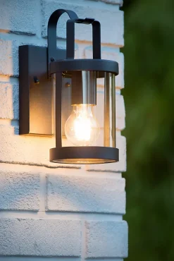 Applique murale LINDELO en métal avec 1xE27 - Noir - Lucide