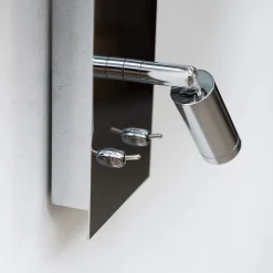 Applique murale liseuse tête de lit métal chromé - Alva