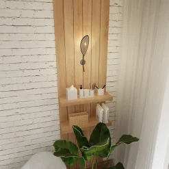 Applique murale LOTUS K1 BLACK/RATTAN, Emibig Lighting, Fabriqué en EU