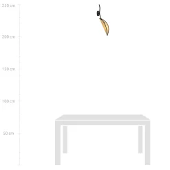 Applique murale LOTUS K1 BLACK/RATTAN, Emibig Lighting, Fabriqué en EU