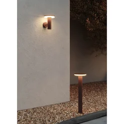Applique murale Mac Wall Base Corten - 12W LED Interrupteur CCT 2700 K/3200 K/4000K, aluminium - Beneito & Faure