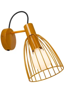 Applique murale MACARONS en métal avec 1xE27 - Jaune Ocre - Lucide