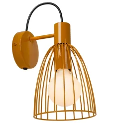 Applique murale MACARONS en métal avec 1xE27 - Jaune Ocre - Lucide