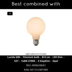 Applique murale MACARONS en métal avec 1xE27 - Noir - Lucide