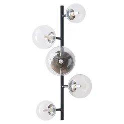 Applique murale Makkor métal verre 62 x 35 x 24 cm noir lux.pro