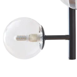 Applique murale Makkor métal verre 62 x 35 x 24 cm noir lux.pro