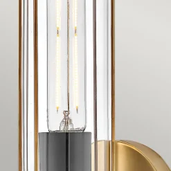 Applique Murale Masthead 1 x 40W E27 Laiton & Noir.