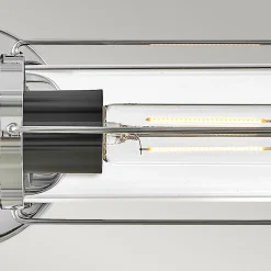 Applique Murale Masthead 2 x 40W E27 Chrome Poli & Noir.