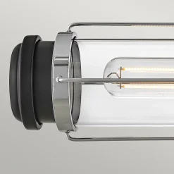 Applique Murale Masthead 2 x 40W E27 Chrome Poli & Noir.