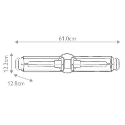 Applique Murale Masthead 2 x 40W E27 Chrome Poli & Noir.