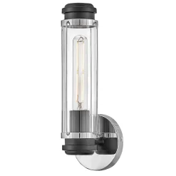 Applique Murale Masthead 1 x 40W E27 Chrome Poli & Noir.