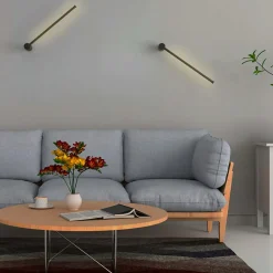 Applique Murale Minimaliste Linéaire AXIS - LED 10W 60cm Métal Rotatif à 360 Lumière Chaude 2700K