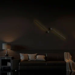 Applique Murale Minimaliste Linéaire AXIS - LED 10W 60cm Métal Rotatif à 360 Lumière Chaude 2700K