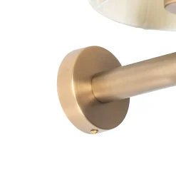 Applique murale moderne blanche avec bronze - Pluk