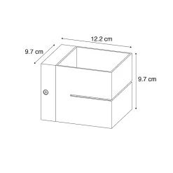 Applique murale moderne beige G9 carrée - Transfer