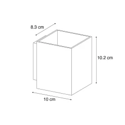 Applique murale moderne beige G9 carrée - Sola