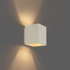 Applique murale moderne beige G9 carrée - Sola