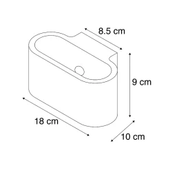 Applique murale moderne blanche plate - Gipsy Arles