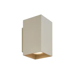 Applique murale moderne beige GU10 50 mm carrée 2 lumières - Sandy