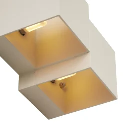 Applique murale moderne beige 2 lumières - Transfer Double