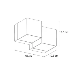 Applique murale moderne beige 2 lumières - Transfer Double