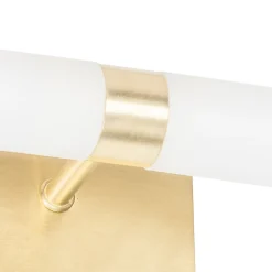 Applique murale moderne dorée IP44 2 lumières - Bath