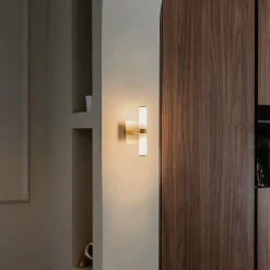 Applique murale moderne dorée IP44 2 lumières - Bath