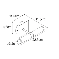 Applique murale moderne dorée IP44 2 lumières - Bath