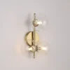 Applique Murale Moderne LIMA - Métal Doré avec 3 Boules en Verre Transparent Compatible avec 3 Ampoules G9 pour Intérieu