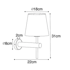 Applique murale moderne noire - Pluk