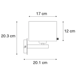 Applique murale moderne noire avec or - VT 1