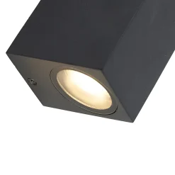 Applique murale moderne noire 2 lumières IP44 - Baleno