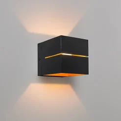 Applique murale moderne noire et dorée 9,7 cm - Transfer Groove