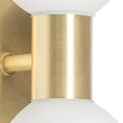 Applique murale moderne or IP44 2 lumières - Cederic