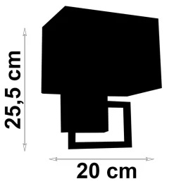 Applique murale moderne Passy design métal chromé tissu noir