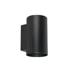 Applique murale moderne ronde noire 2 lumières - Sandy