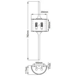 Applique murale Mona 2 lumières - Chrome poli
