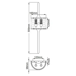 Applique murale Mona 2 lumières - Laiton poli