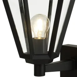 Applique murale montante Radley E27 IP44 GoodHome noir