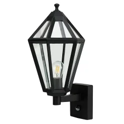 Applique murale montante à détection Radley E27 IP44 GoodHome noir