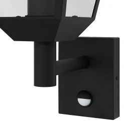 Applique murale montante à détection Docker E27 25W IP44 GoodHome noir