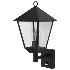 Applique murale montante à détection Docker E27 25W IP44 GoodHome noir