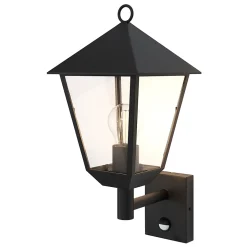 Applique murale montante à détection Docker E27 25W IP44 GoodHome noir