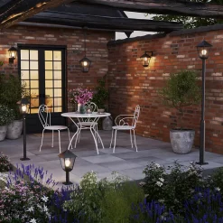 Applique murale montante Docker E27 25W IP44 GoodHome noir